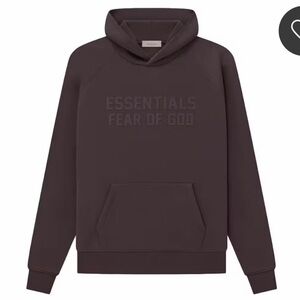 NWT Essentials Fear of God Plum Dark Purple Men's Hoodie - Small
